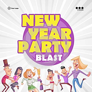 New year party blast banner design