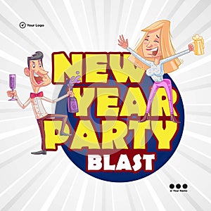 New year party blast banner design