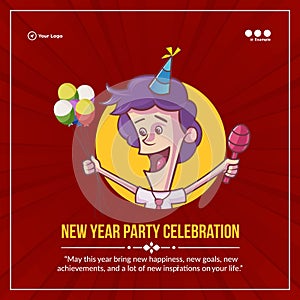 New year party celebration banner design