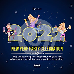 New year party celebration banner design
