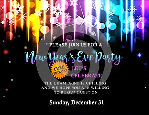 New Year party invitation