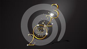 New Year posters set. Design templates with  logo 2023 for celebration and season decoration. minimalistic trendy backgrounds for