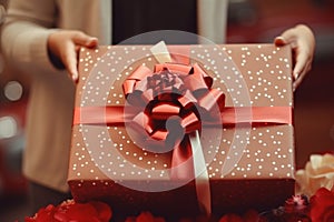 New year present giving birthday gift presents festivity celebration merry christmas party beautiful box package ribbon