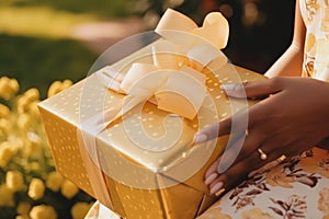 New year present giving birthday gift presents festivity celebration merry christmas party beautiful box package ribbon