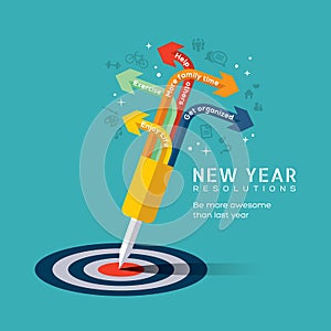 New year resolution concept illustration