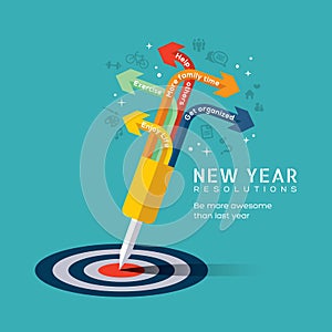 New year resolution concept illustration photo