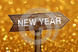New Year Road Sign