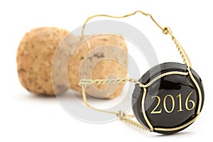 New Year's champagne cork