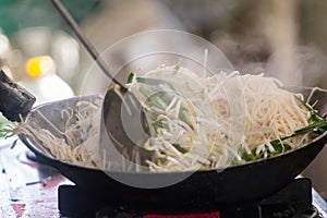 On New Year`s Day, people of Chinese descent. Fried noodles is one of respect for the ancestors who have passed away.