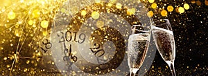 New Year`s Eve 2019 Celebration Background