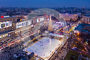 New Year`s Eve at the largest square in Europe