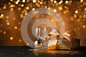 New year\'s eve party background or theme, for party or celebration announcement, greeting cards