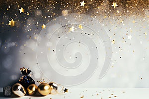 New year\'s eve party background or theme, for party or celebration announcement, greeting cards