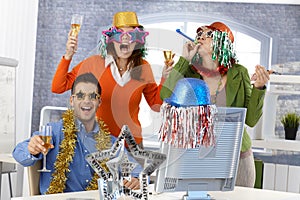 New year's eve party in office