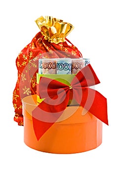 New Year's gift with russian money