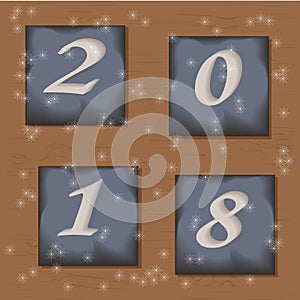 New Year s Icons with numbers