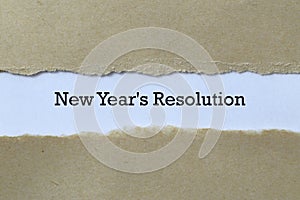 New year`s resolution on paper photo