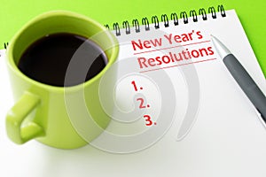 New year`s resolutions concept