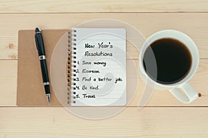 New Year`s Resolutions list