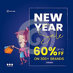 New year sale banner design