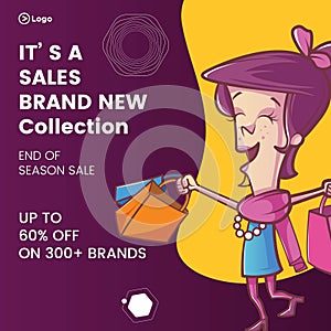 New year sales brand new collection banner design