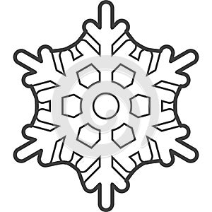 New Year Snowflake Line Icon