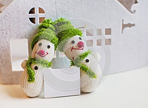 New year snowmen note