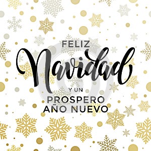 New Year in spanish golden text Prospero Ano Nuevo