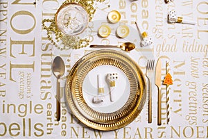 New year table setting