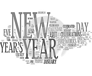 New Year tag cloud