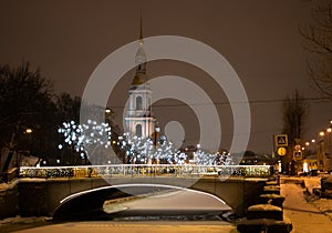 New year time in Saint-Petersburg, Russia