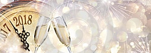 New Year 2018 - Toast With Champagne