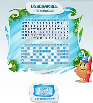 New year unscramble the message