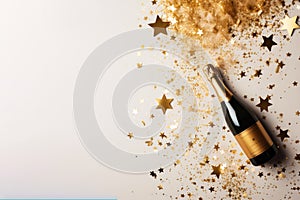 New Years Eve Celebration Background with Champagne