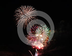 New Years Eve fireworks over Vale, Oregon