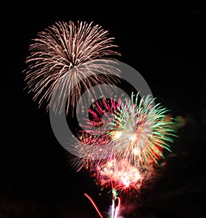 New Years Eve fireworks over Vale, Oregon