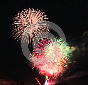New Years Eve fireworks over Vale, Oregon