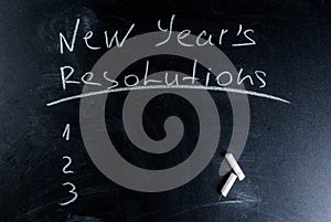 New years resolutions concept