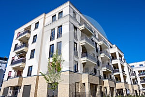 New yellow block of flats