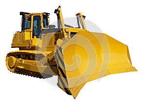 New yellow bulldozer