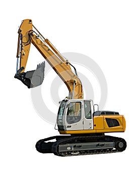 New yellow excavator