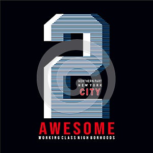 New yok city typography for tee shirt design