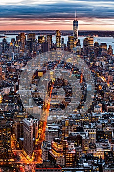 New York aerial cityscape