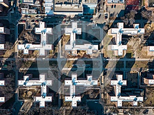 New York apartment buildings from the air