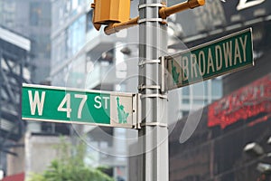 New York Broadway and 47th street