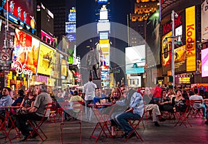 New York, Broadway. Time Square by night