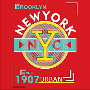 New york/Brooklyn city/nyc Typography Design for t-shirt