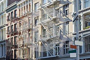 New York, cast iron architecture buildings in Soho