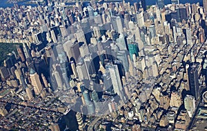 New York central park and manhattan from the air