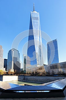 NEW YORK CITY - APRIL 17: NYC's 9/11 Memorial at World Trade Cen